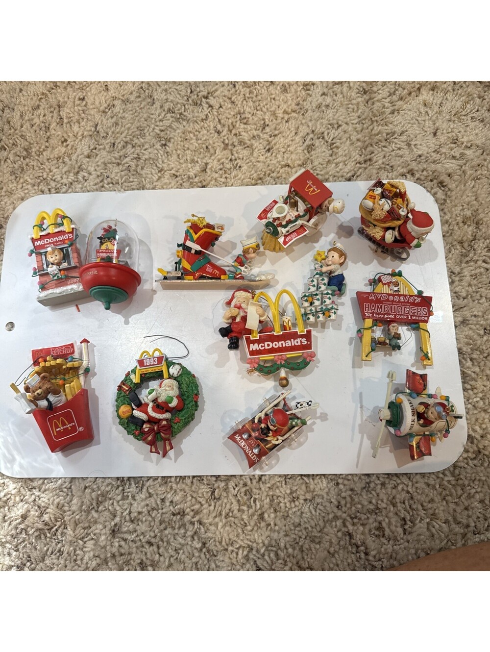 12 VTG Mcdonald's ornaments from the 1990's.